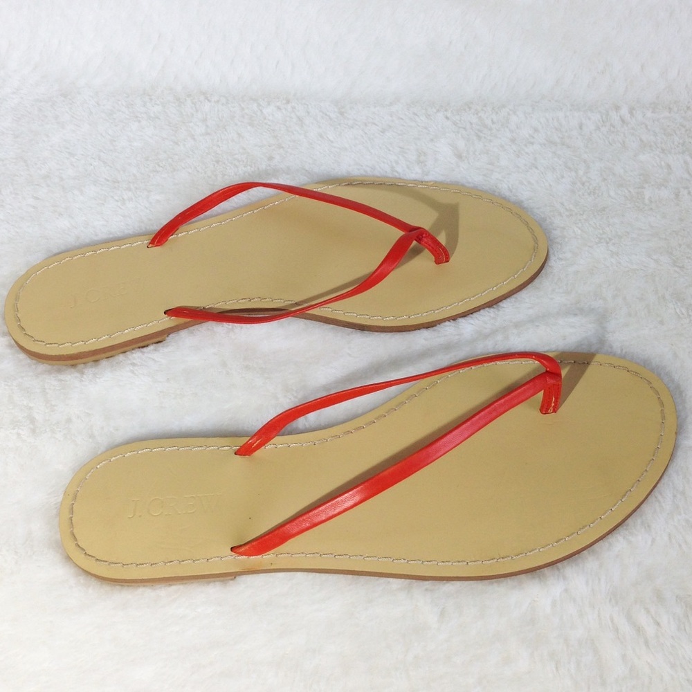 J. Crew Leather Flip Flops